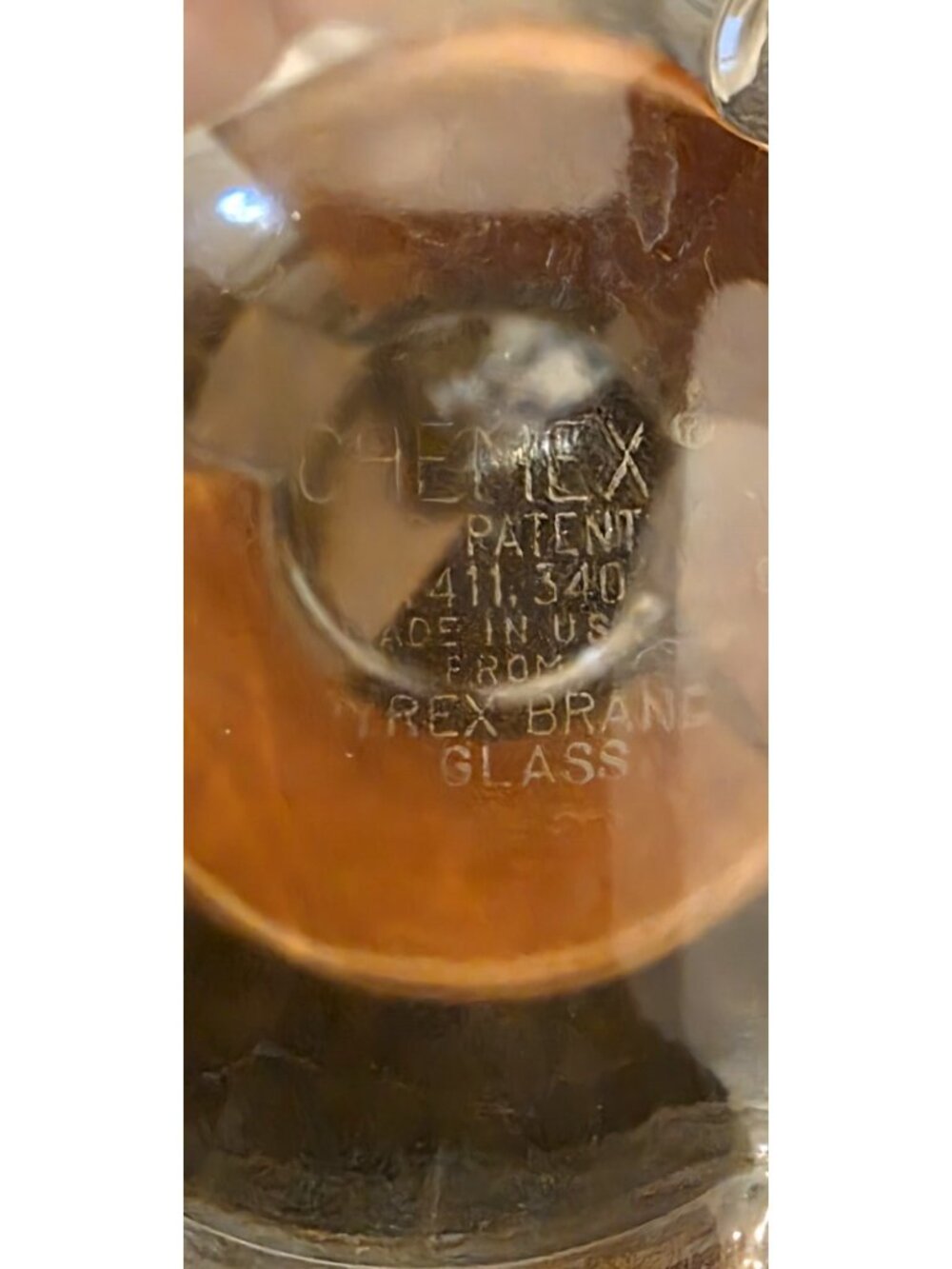Vintage Chemex Pour Over Coffee Maker Pyrex Glass 8" Brewer Wood Collar 2411340 - Picture 7 of 7